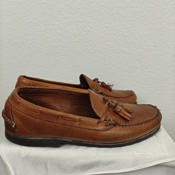 Allen Edmonds Kingsfield Loafers Slip-on Brown Leather Tassel Moc Toe Men's 10 - Picture 7 of 12